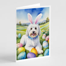 Load image into Gallery viewer, Coton de Tulear Easter Egg Hunt Greeting Cards - Blank Note Cards – 8-Pack of Artist-Designed Cards with Envelopes