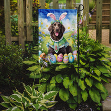 Load image into Gallery viewer, Curly-Coated Retriever Easter Garden Flag - Easter Egg Hunt - Dog-Themed Spring Yard Decor