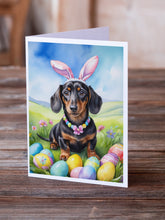 Load image into Gallery viewer, Dachshund Easter Egg Hunt Greeting Cards - Blank Note Cards – 8-Pack of Artist-Designed Cards with Envelopes