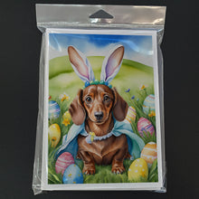 Load image into Gallery viewer, Dachshund Easter Egg Hunt Greeting Cards - Blank Note Cards – 8-Pack of Artist-Designed Cards with Envelopes