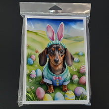 Load image into Gallery viewer, Dachshund Easter Egg Hunt Greeting Cards - Blank Note Cards – 8-Pack of Artist-Designed Cards with Envelopes