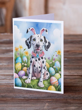 Load image into Gallery viewer, Dalmatian Easter Egg Hunt Greeting Cards - Blank Note Cards – 8-Pack of Artist-Designed Cards with Envelopes