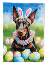 Load image into Gallery viewer, Doberman Pinscher Easter Egg Hunt House Flag