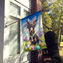 Load image into Gallery viewer, Doberman Pinscher Easter Egg Hunt House Flag