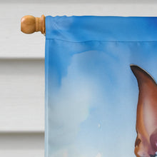 Load image into Gallery viewer, Doberman Pinscher Easter Egg Hunt House Flag