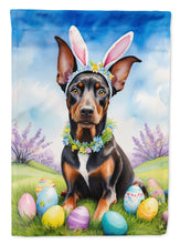 Load image into Gallery viewer, Doberman Pinscher Easter Egg Hunt House Flag