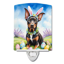 Load image into Gallery viewer, Doberman Pinscher Easter Egg Hunt Ceramic Night Light