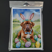 Load image into Gallery viewer, Dogue de Bordeaux Easter Egg Hunt Greeting Cards - Blank Note Cards – 8-Pack of Artist-Designed Cards with Envelopes
