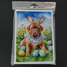 Load image into Gallery viewer, Dogue de Bordeaux Easter Egg Hunt Greeting Cards - Blank Note Cards – 8-Pack of Artist-Designed Cards with Envelopes