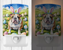Load image into Gallery viewer, English Bulldog Easter Egg Hunt Ceramic Night Light
