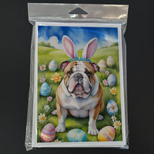 Load image into Gallery viewer, English Bulldog Easter Egg Hunt Greeting Cards - Blank Note Cards – 8-Pack of Artist-Designed Cards with Envelopes