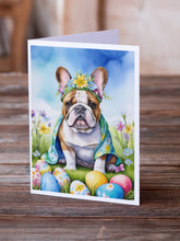 Load image into Gallery viewer, English Bulldog Easter Egg Hunt Greeting Cards - Blank Note Cards – 8-Pack of Artist-Designed Cards with Envelopes