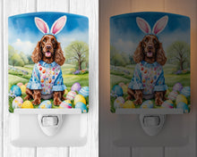 Load image into Gallery viewer, English Cocker Spaniel Easter Egg Hunt Ceramic Night Light