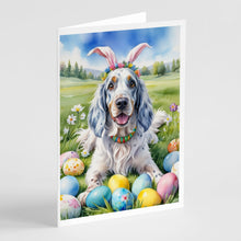 Load image into Gallery viewer, English Setter Easter Egg Hunt Greeting Cards - Blank Note Cards – 8-Pack of Artist-Designed Cards with Envelopes