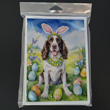 Load image into Gallery viewer, English Springer Spaniel Easter Egg Hunt Greeting Cards - Blank Note Cards – 8-Pack of Artist-Designed Cards with Envelopes