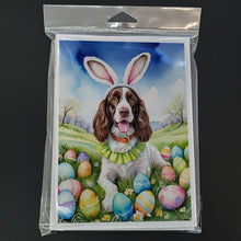 Load image into Gallery viewer, English Springer Spaniel Easter Egg Hunt Greeting Cards - Blank Note Cards – 8-Pack of Artist-Designed Cards with Envelopes