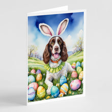 Load image into Gallery viewer, English Springer Spaniel Easter Egg Hunt Greeting Cards - Blank Note Cards – 8-Pack of Artist-Designed Cards with Envelopes