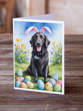 Load image into Gallery viewer, Flat-Coated Retriever Easter Egg Hunt Greeting Cards - Blank Note Cards – 8-Pack of Artist-Designed Cards with Envelopes