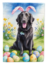 Load image into Gallery viewer, Flat-Coated Retriever Easter Garden Flag - Easter Egg Hunt - Dog-Themed Spring Yard Decor
