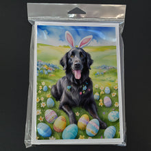 Load image into Gallery viewer, Flat-Coated Retriever Easter Egg Hunt Greeting Cards - Blank Note Cards – 8-Pack of Artist-Designed Cards with Envelopes