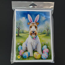 Load image into Gallery viewer, Fox Terrier Easter Egg Hunt Greeting Cards - Blank Note Cards – 8-Pack of Artist-Designed Cards with Envelopes