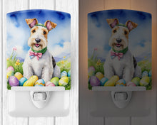 Load image into Gallery viewer, Fox Terrier Easter Egg Hunt Ceramic Night Light