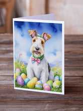 Load image into Gallery viewer, Fox Terrier Easter Egg Hunt Greeting Cards - Blank Note Cards – 8-Pack of Artist-Designed Cards with Envelopes