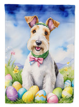 Load image into Gallery viewer, Fox Terrier Easter Garden Flag - Easter Egg Hunt - Dog-Themed Spring Yard Decor