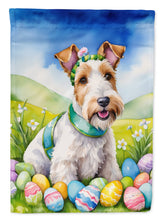 Load image into Gallery viewer, Fox Terrier Easter Egg Hunt House Flag