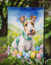 Load image into Gallery viewer, Fox Terrier Easter Garden Flag - Easter Egg Hunt - Dog-Themed Spring Yard Decor