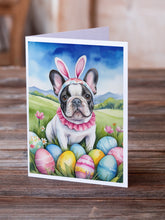 Load image into Gallery viewer, French Bulldog Easter Egg Hunt Greeting Cards - Blank Note Cards – 8-Pack of Artist-Designed Cards with Envelopes