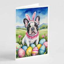 Load image into Gallery viewer, French Bulldog Easter Egg Hunt Greeting Cards - Blank Note Cards – 8-Pack of Artist-Designed Cards with Envelopes