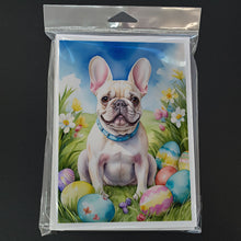 Load image into Gallery viewer, French Bulldog Easter Egg Hunt Greeting Cards - Blank Note Cards – 8-Pack of Artist-Designed Cards with Envelopes