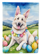 Load image into Gallery viewer, White German Shepherd Easter Egg Hunt House Flag