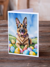 Load image into Gallery viewer, German Shepherd Easter Egg Hunt Greeting Cards - Blank Note Cards – 8-Pack of Artist-Designed Cards with Envelopes