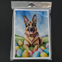 Load image into Gallery viewer, German Shepherd Easter Egg Hunt Greeting Cards - Blank Note Cards – 8-Pack of Artist-Designed Cards with Envelopes