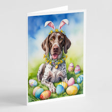 Load image into Gallery viewer, German Shorthaired Pointer Easter Egg Hunt Greeting Cards - Blank Note Cards – 8-Pack of Artist-Designed Cards with Envelopes