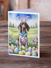 Load image into Gallery viewer, German Shorthaired Pointer Easter Egg Hunt Greeting Cards - Blank Note Cards – 8-Pack of Artist-Designed Cards with Envelopes