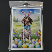 Load image into Gallery viewer, German Shorthaired Pointer Easter Egg Hunt Greeting Cards - Blank Note Cards – 8-Pack of Artist-Designed Cards with Envelopes
