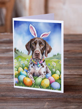 Load image into Gallery viewer, German Shorthaired Pointer Easter Egg Hunt Greeting Cards - Blank Note Cards – 8-Pack of Artist-Designed Cards with Envelopes