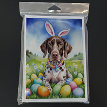 Load image into Gallery viewer, German Shorthaired Pointer Easter Egg Hunt Greeting Cards - Blank Note Cards – 8-Pack of Artist-Designed Cards with Envelopes