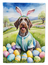 Load image into Gallery viewer, German Wirehaired Pointer Easter Garden Flag - Easter Egg Hunt - Dog-Themed Spring Yard Decor