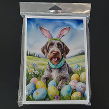 Load image into Gallery viewer, German Wirehaired Pointer Easter Egg Hunt Greeting Cards - Blank Note Cards – 8-Pack of Artist-Designed Cards with Envelopes