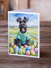 Load image into Gallery viewer, Giant Schnauzer Easter Egg Hunt Greeting Cards - Blank Note Cards – 8-Pack of Artist-Designed Cards with Envelopes