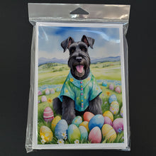 Load image into Gallery viewer, Giant Schnauzer Easter Egg Hunt Greeting Cards - Blank Note Cards – 8-Pack of Artist-Designed Cards with Envelopes