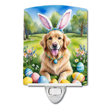 Load image into Gallery viewer, Golden Retriever Easter Egg Hunt Ceramic Night Light