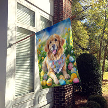 Load image into Gallery viewer, Golden Retriever Easter Egg Hunt House Flag