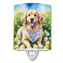 Load image into Gallery viewer, Golden Retriever Easter Egg Hunt Ceramic Night Light