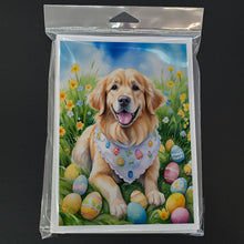 Load image into Gallery viewer, Golden Retriever Easter Egg Hunt Greeting Cards - Blank Note Cards – 8-Pack of Artist-Designed Cards with Envelopes