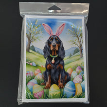 Load image into Gallery viewer, Gordon Setter Easter Egg Hunt Greeting Cards - Blank Note Cards – 8-Pack of Artist-Designed Cards with Envelopes